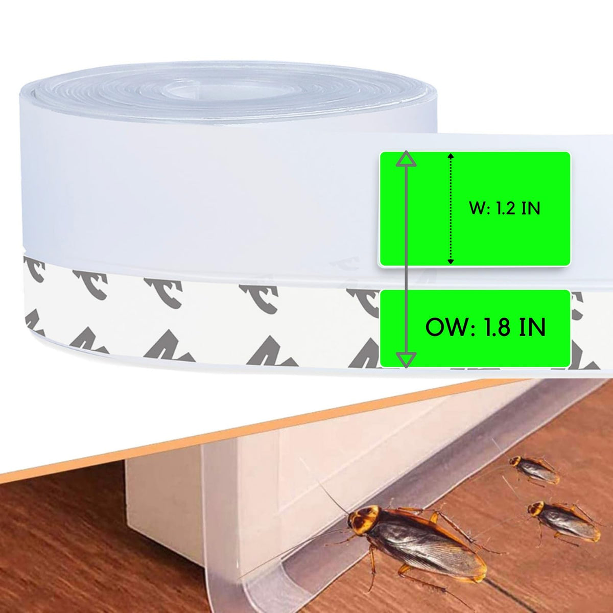 1.4 Inch Weather Stripping Door Seal, Silicone Draft Stopper for Doors and Windows