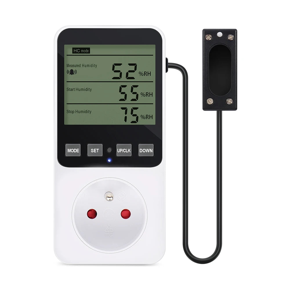 Digital Temperature Humidity Controller Household Thermostat Regulator NTC Sensor Humidity Temp Control Socket EU UK US FR Plug