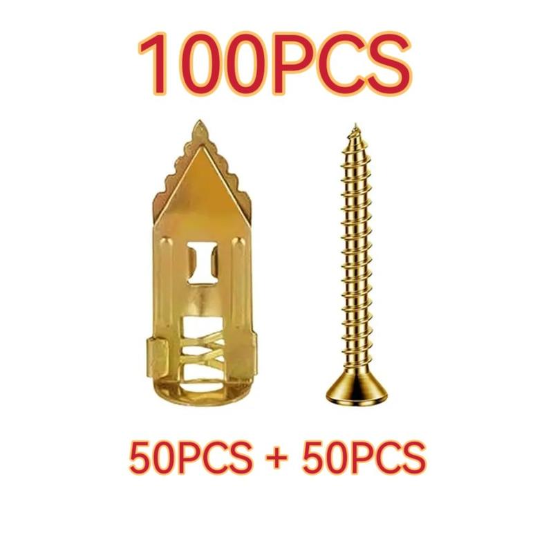 Self-Drilling Drywall Anchors Kit with Screws, Hooks and Brackets for Easy Wall Mounting