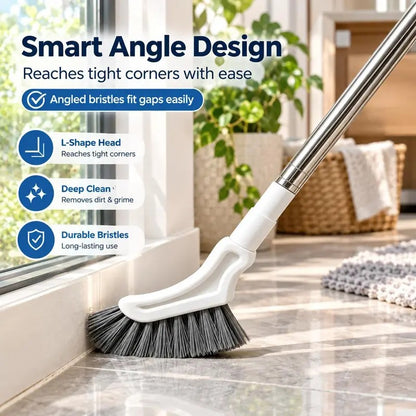 Adjustable Stainless Steel Long Handle Crevice Cleaning Brush for Narrow Gaps and Hard-to-Reach Spaces