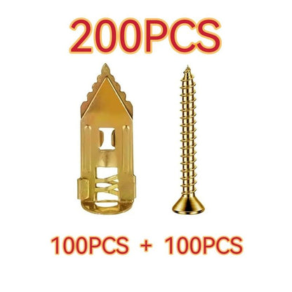 Self-Drilling Drywall Anchors Kit with Screws, Hooks and Brackets for Easy Wall Mounting