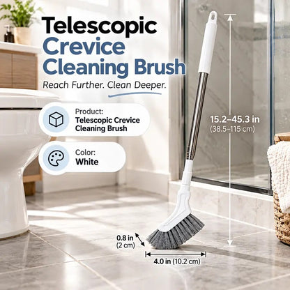 Adjustable Stainless Steel Long Handle Crevice Cleaning Brush for Narrow Gaps and Hard-to-Reach Spaces