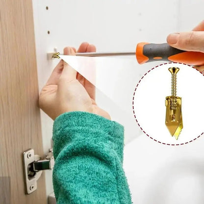 Self-Drilling Drywall Anchors Kit with Screws, Hooks and Brackets for Easy Wall Mounting
