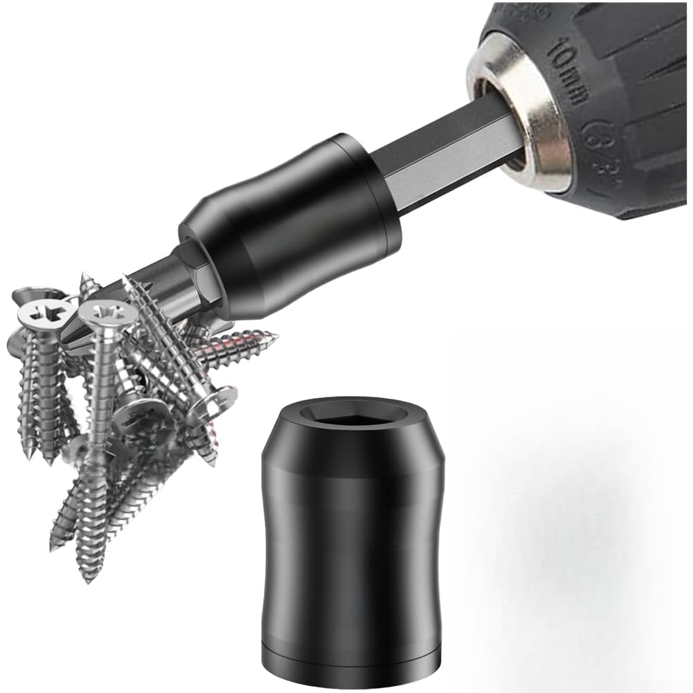 1/4 Inch Magnetic Screw Holder Ring, Removable Magnetic Screwdriver Bit Holder for Drill and Hex Bits