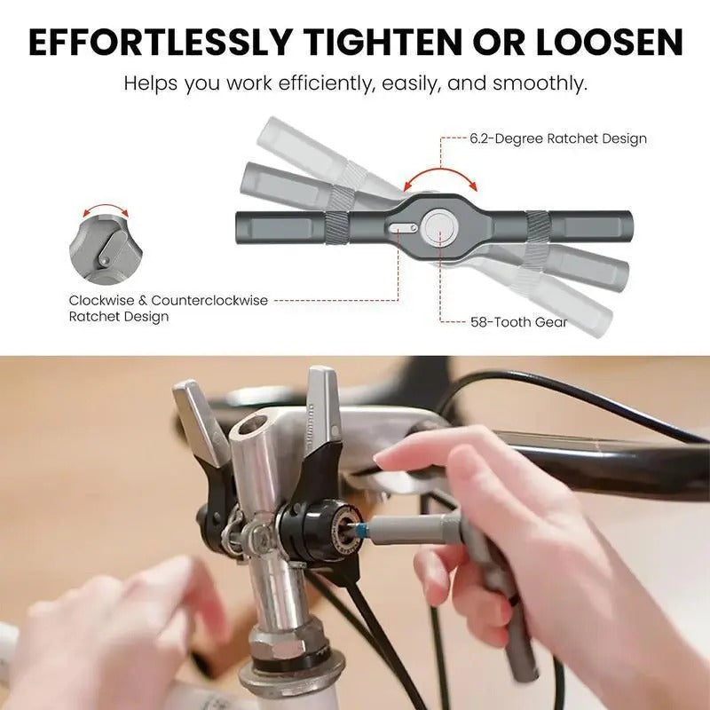 Magnetic Ratchet Screwdriver Set, S2 Steel Precision Screwdriver Kit for Furniture Assembly, Home Repair & DIY