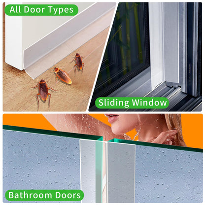 1.4 Inch Weather Stripping Door Seal, Silicone Draft Stopper for Doors and Windows