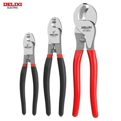 DELIXI ELECTRIC Cable Cutter, Wire Stripper Pliers, Chromium Vanadium Steel Forging, Used to Sharp Cutting Cables and Strip Wire