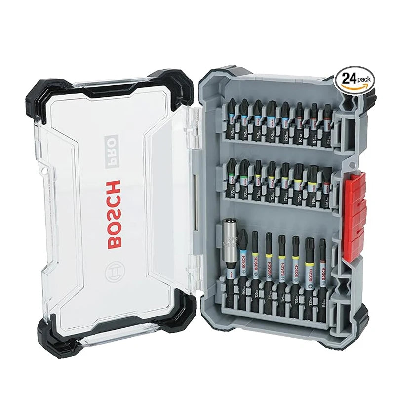 Bosch 2608521U75 PRO Impact Screwdriver Bit Set Robust HSS Sleeve With Moisture-Proof Storage Box Power Tool Accessories