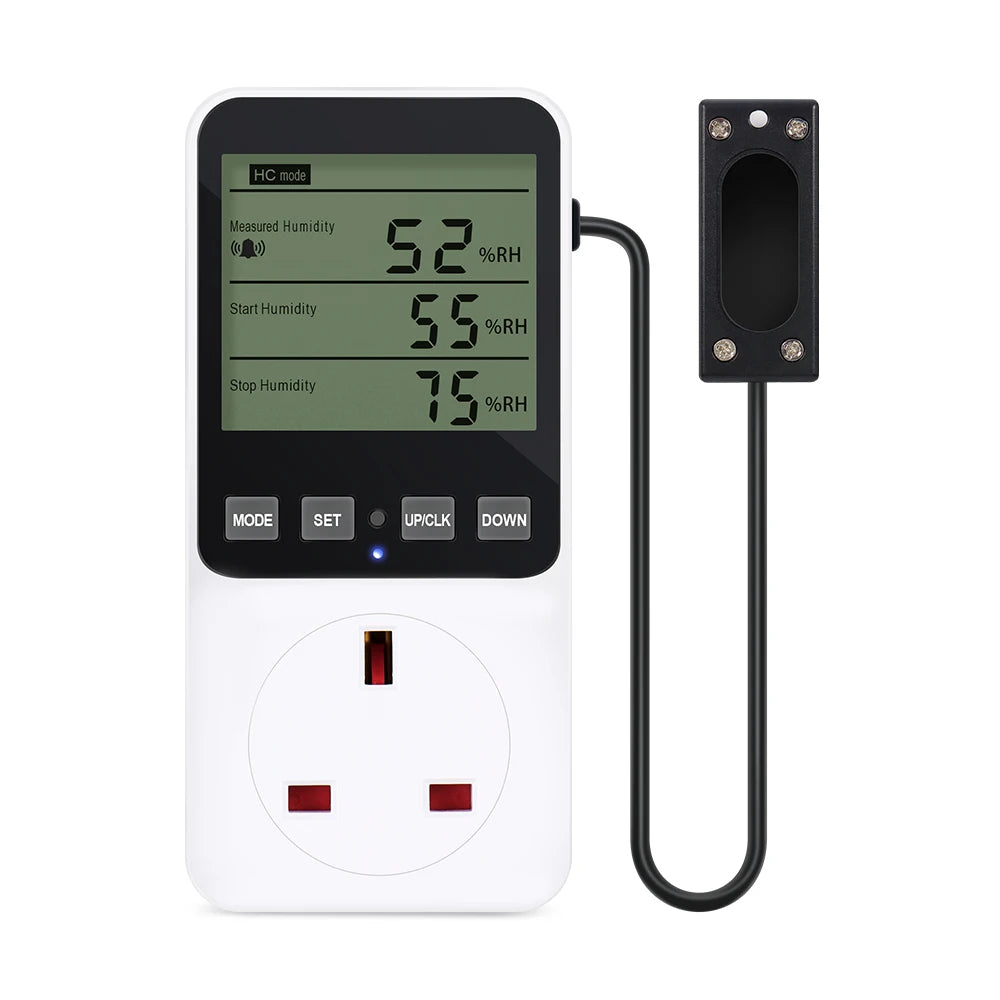 Digital Temperature Humidity Controller Household Thermostat Regulator NTC Sensor Humidity Temp Control Socket EU UK US FR Plug