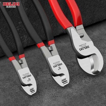 DELIXI ELECTRIC Cable Cutter, Wire Stripper Pliers, Chromium Vanadium Steel Forging, Used to Sharp Cutting Cables and Strip Wire