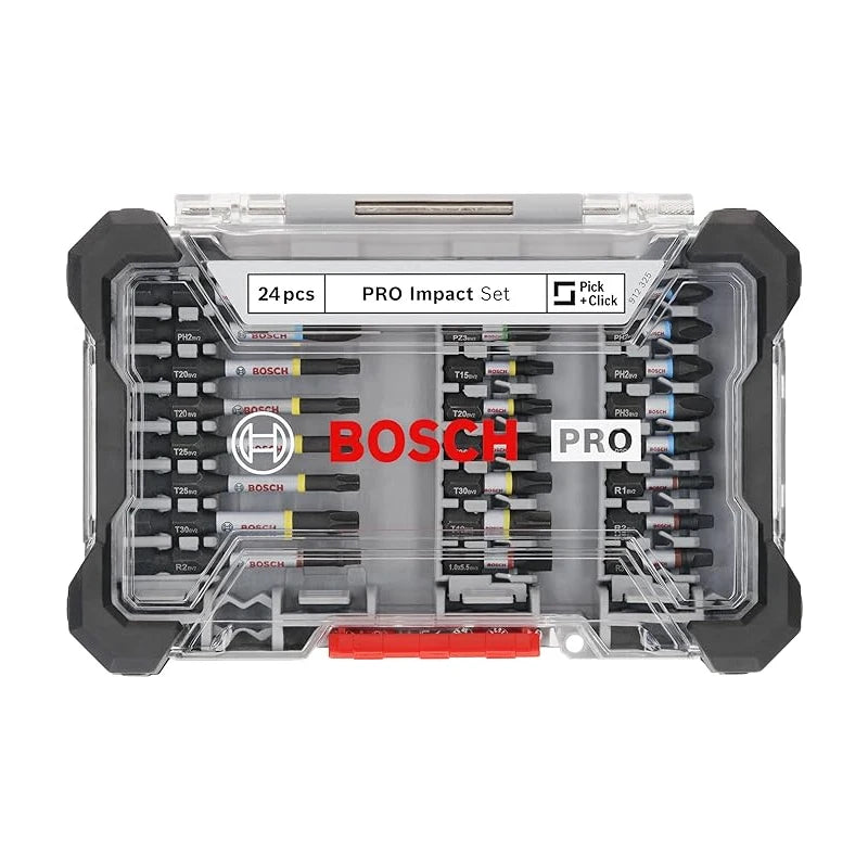 Bosch 2608521U75 PRO Impact Screwdriver Bit Set Robust HSS Sleeve With Moisture-Proof Storage Box Power Tool Accessories